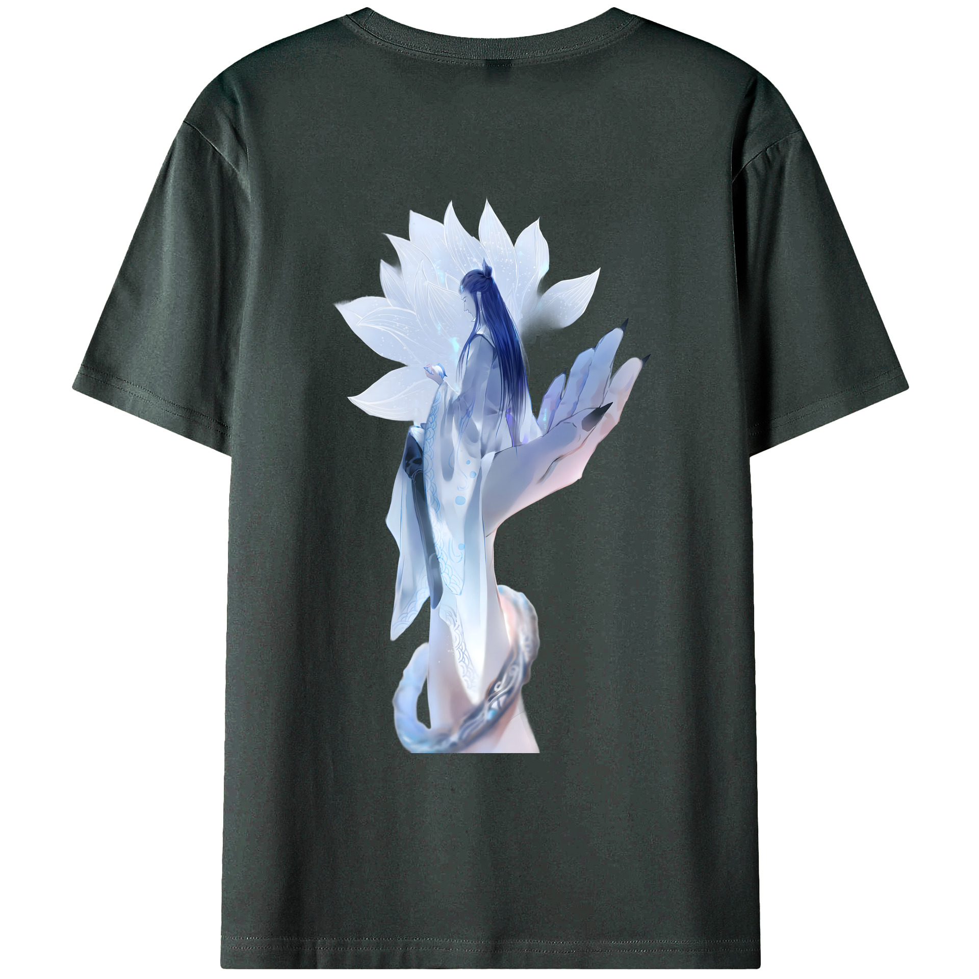 （画像用） Ne Zha 2 ナタ 魔童の大暴れ 綿100％ メンズ半袖Tシャツ（バックプリント） 通気性